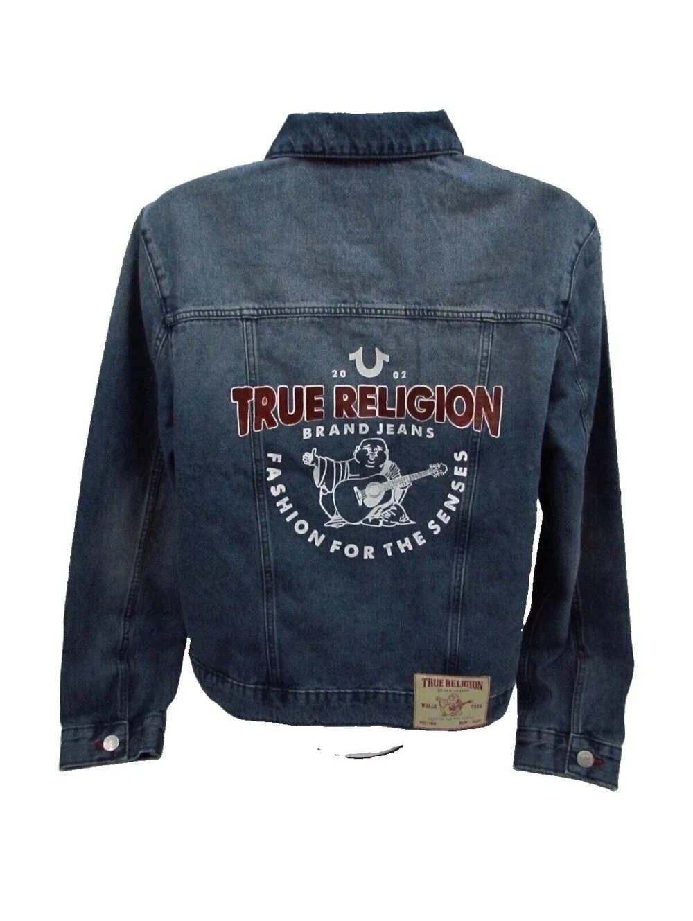 True Religion Men's Medium Blue Quartz Wash Trucker Denim Jacket 701133 NWT $184